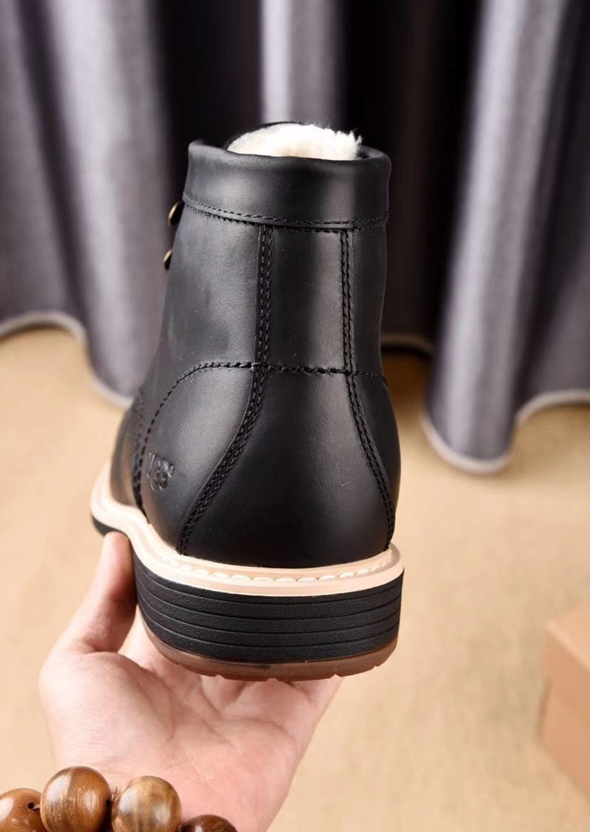 8727 Leather Shoes – Grimsun Series (Black)