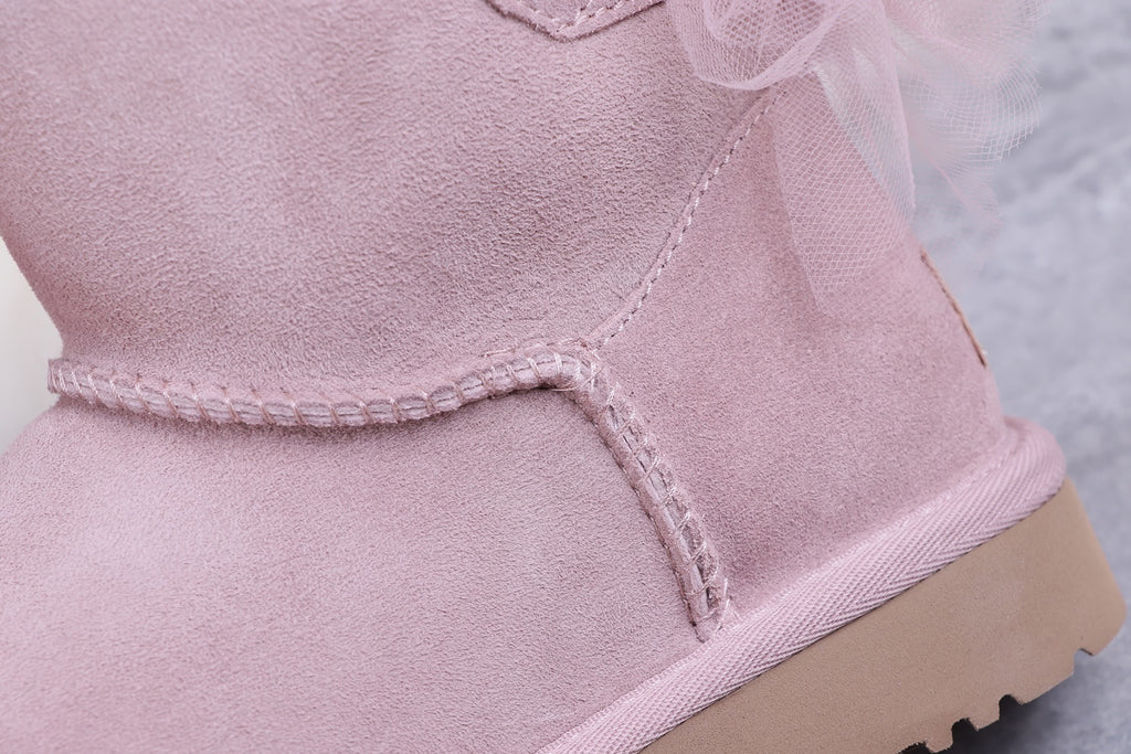 9994 Classic Mini II Mesh Bow Boots – Dusk Pink (In Stock)