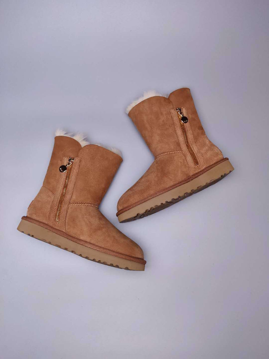 2480 Side-Zip Mid-Calf Boots – Chestnut (In Stock)
