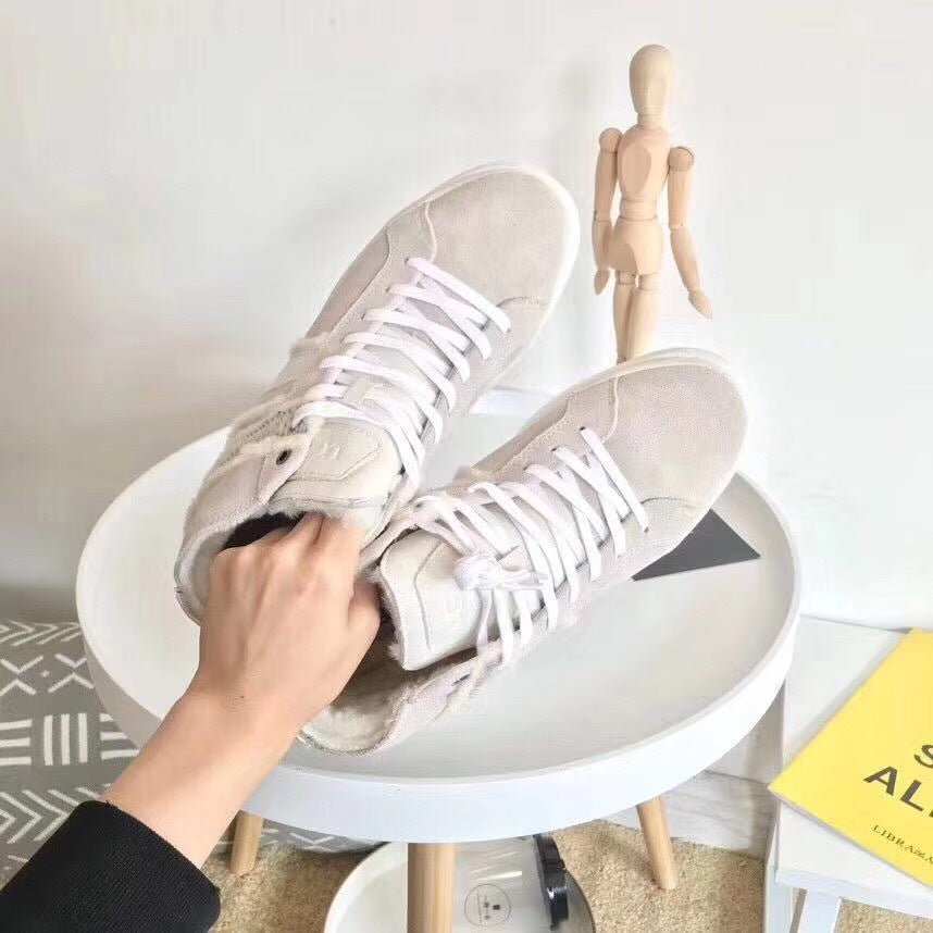 4473 California Hi-Top Sneaker 2.0 – Lace-Up Shearling Edition (White)