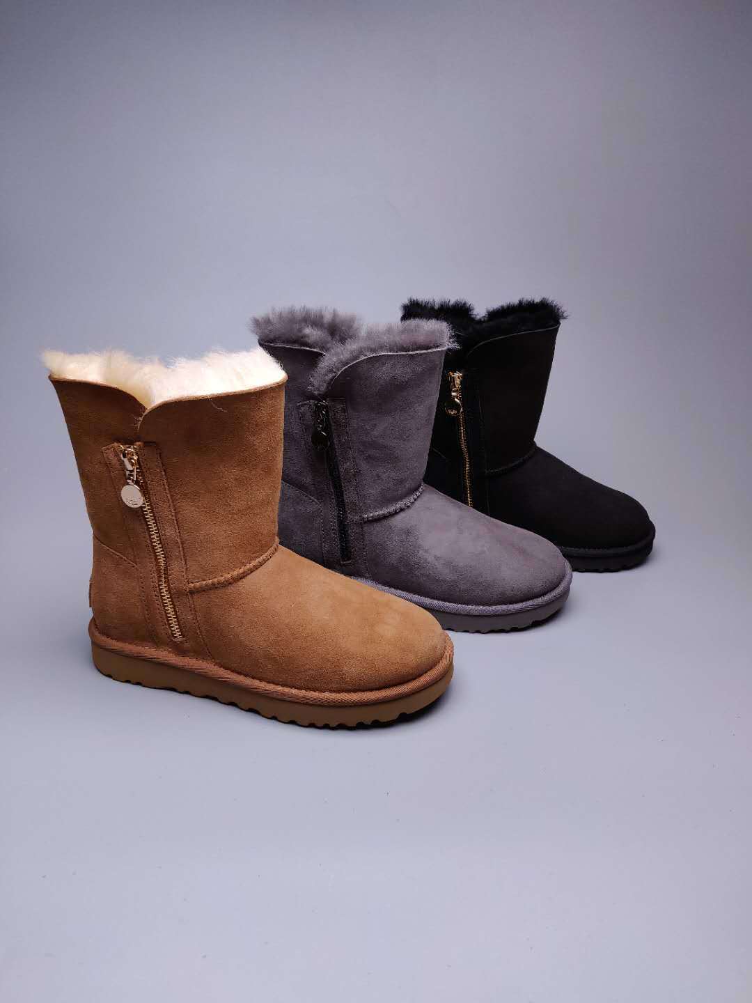 2480 Side-Zip Mid-Calf Boots – Black (In Stock)