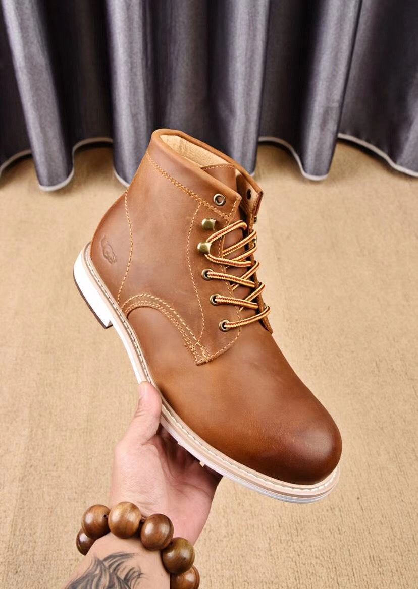 8727 Leather Shoes – Grimsun Series (Chestnut)