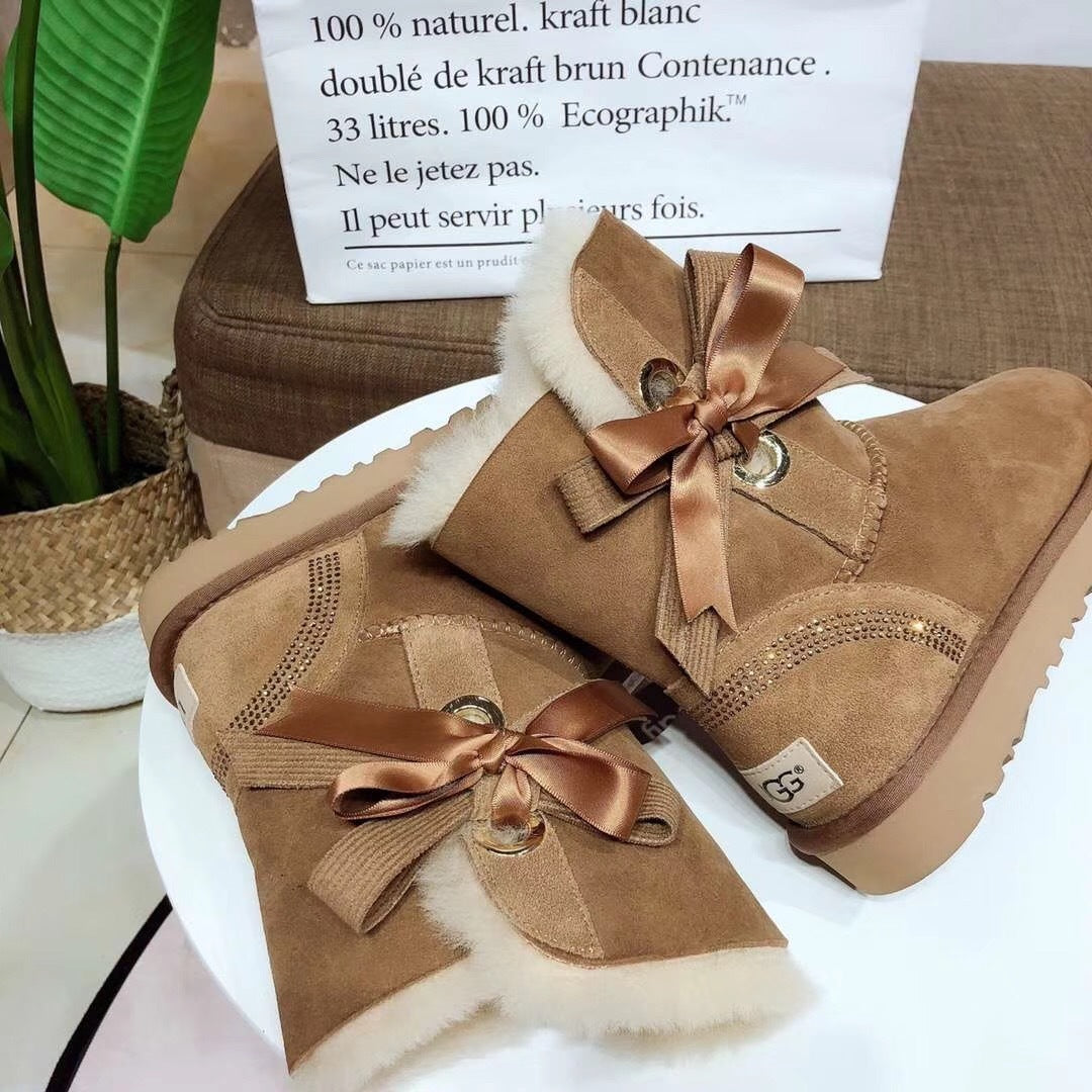 6186 Premium Fur-Lined Shoes – Chestnut