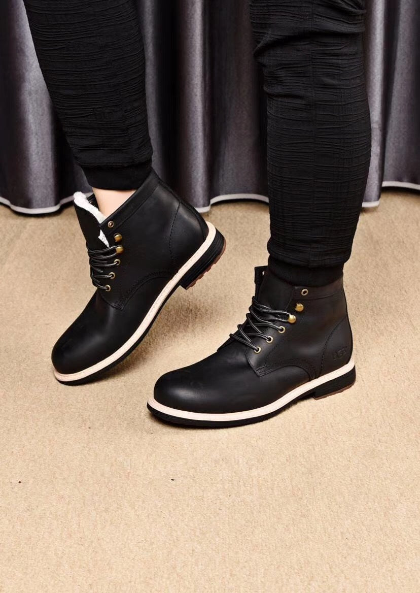 8727 Leather Shoes – Grimsun Series (Black)