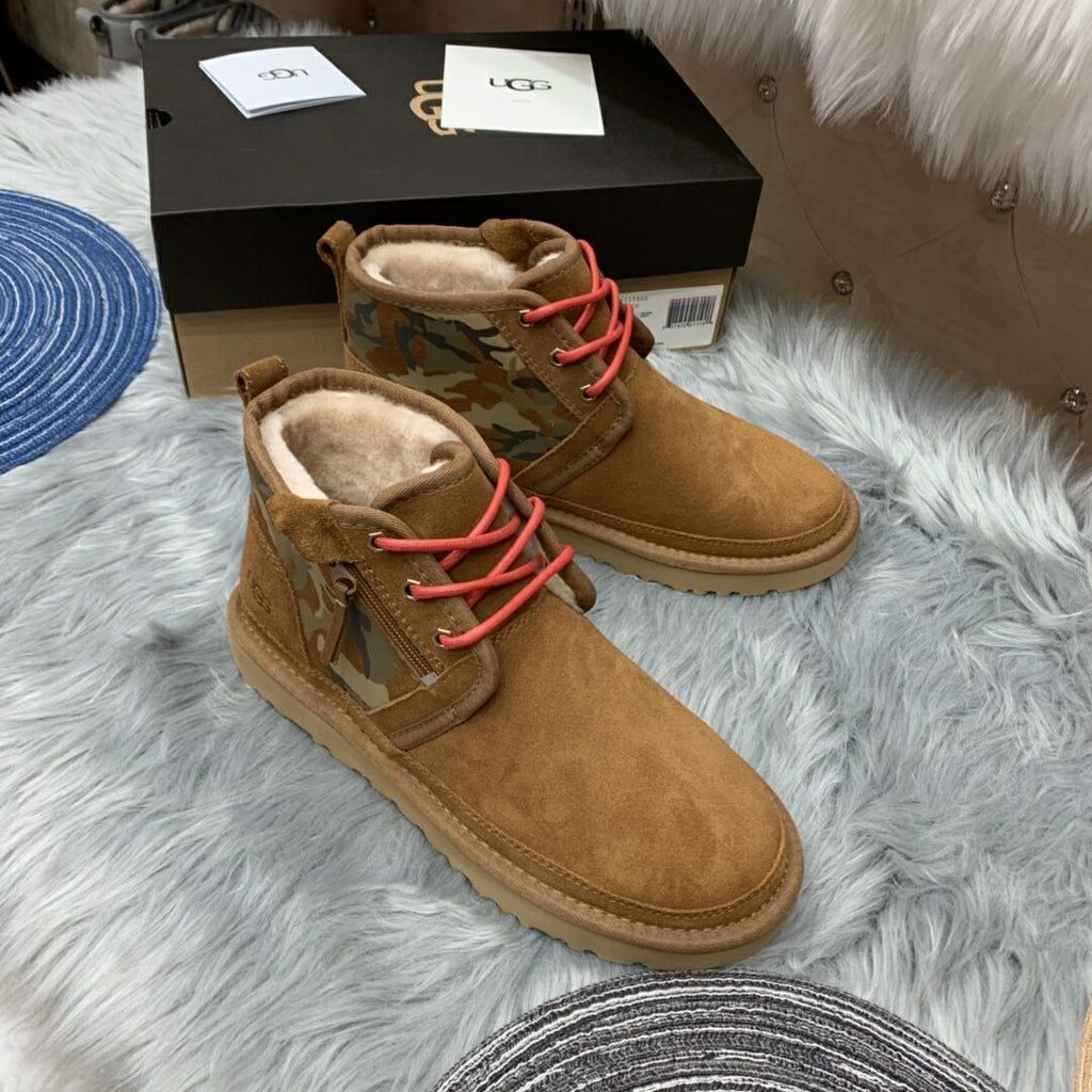 4193 Color-Block Camo Men’s Boots – Chestnut (In Stock)