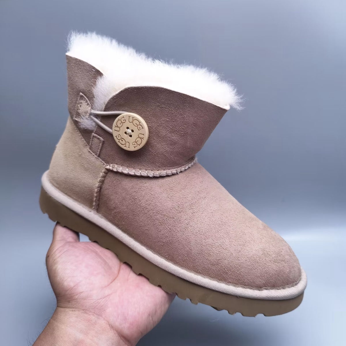 6422 Mini Bailey Button II Boots – Sand (In Stock)