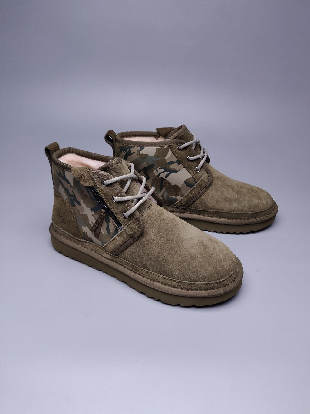 4193 Color-Block Camo Men’s Boots – Army Green (In Stock)