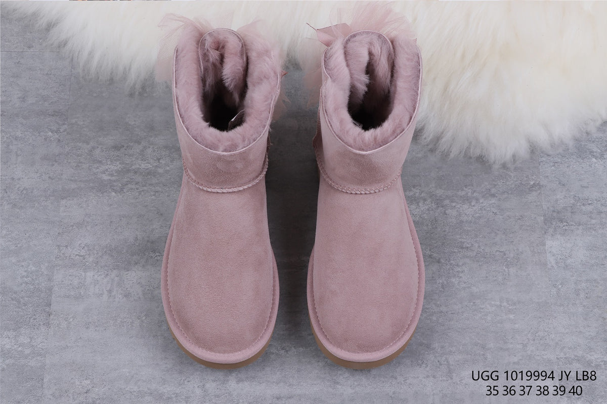 9994 Classic Mini II Mesh Bow Boots – Dusk Pink (In Stock)