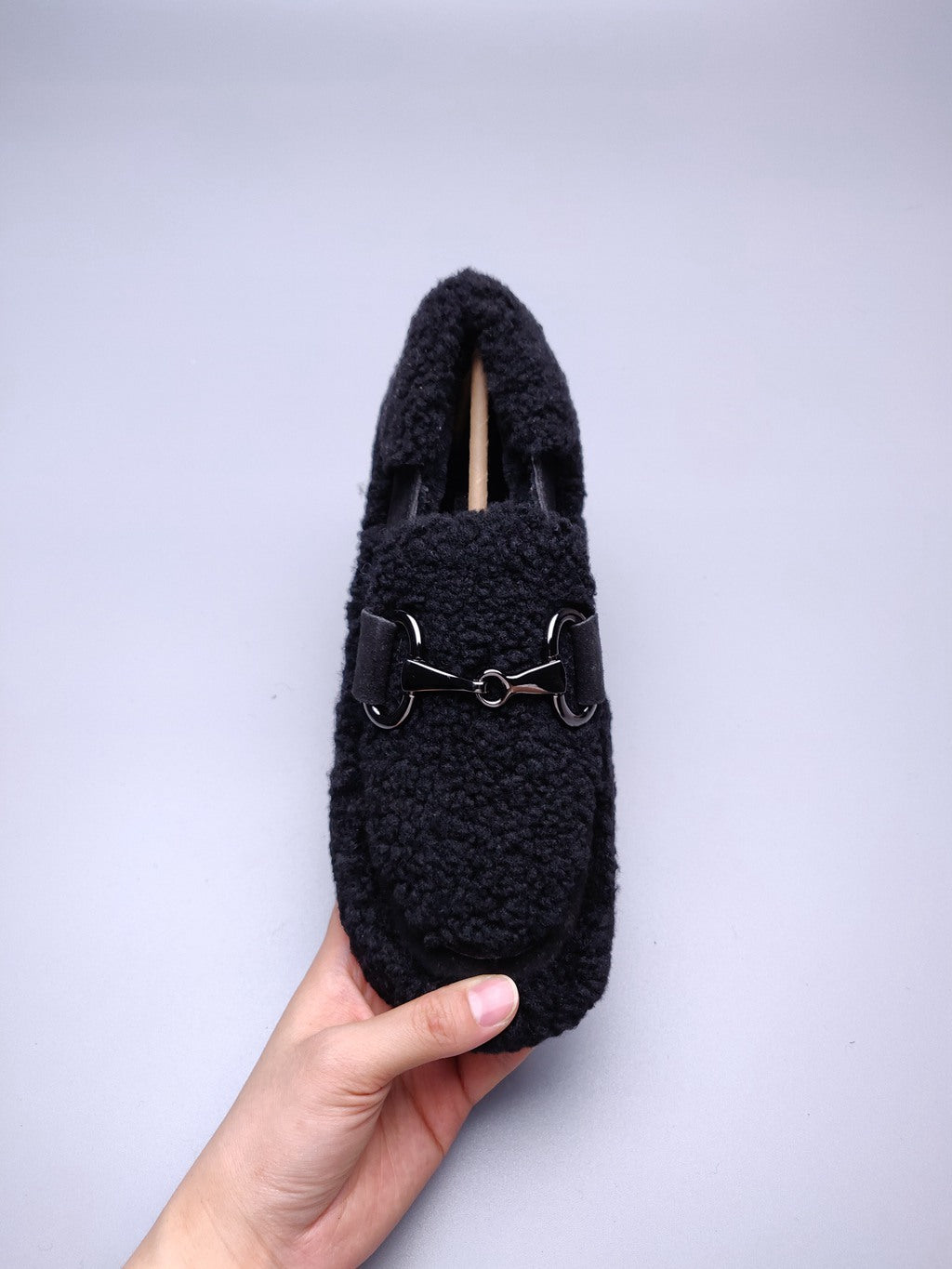 9727 Teddy Curly Loafers – Black (In Stock)