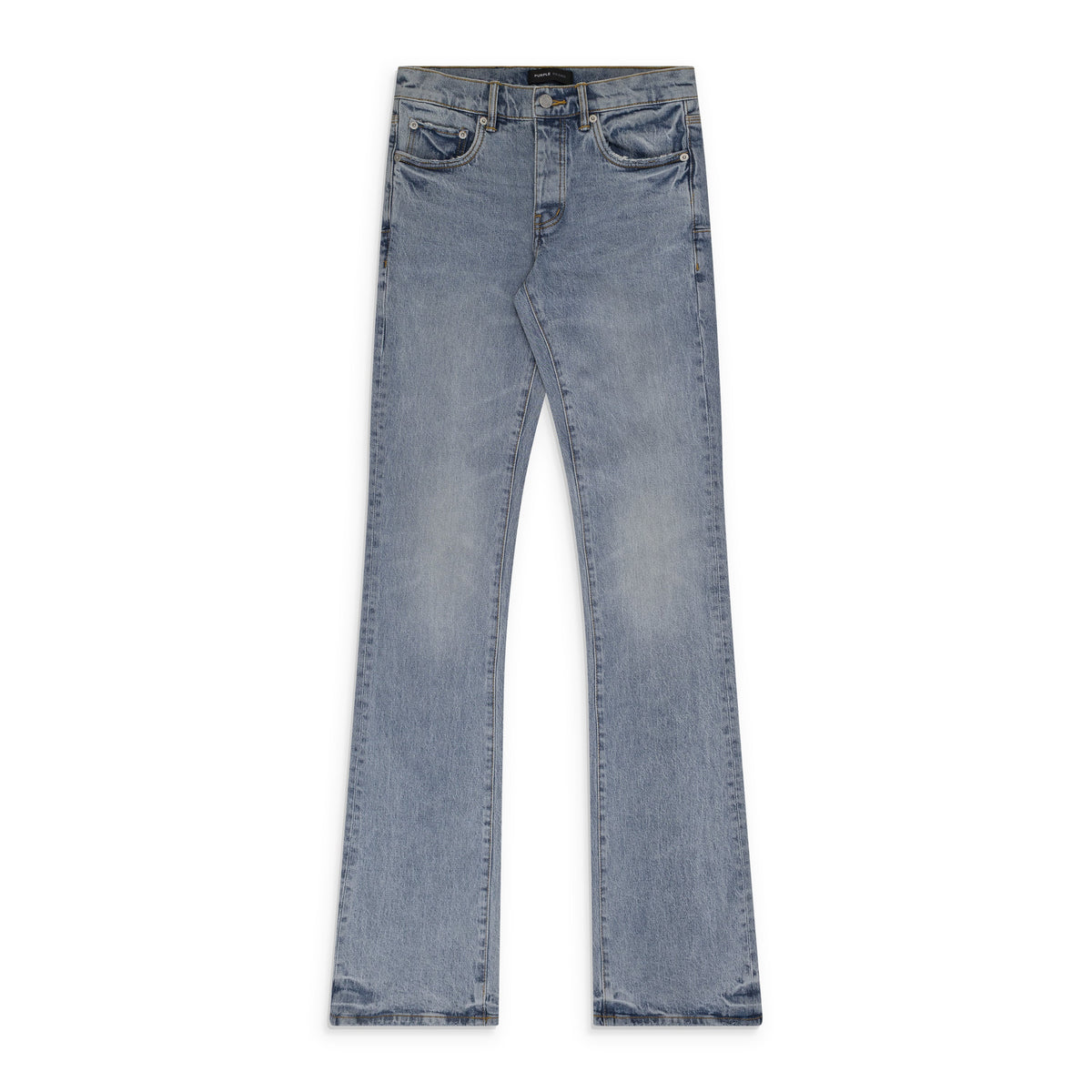 Mid Indigo Super Stack Flare Jeans