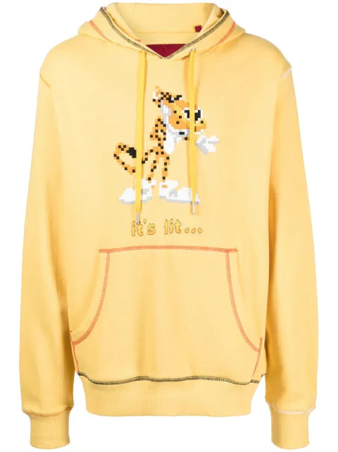 Mostly Heard Rarely Seen 8-Bit It's Lit graphic-print cotton hoodie