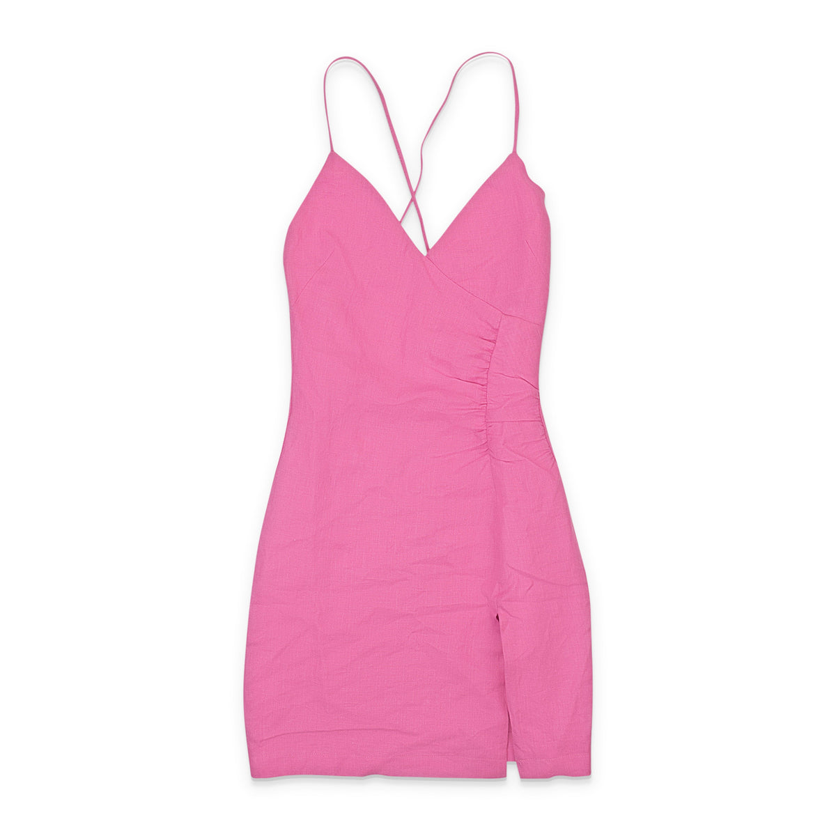 HIGH TIE PINK SLIP DRESS