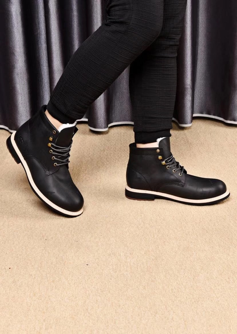 8727 Leather Shoes – Grimsun Series (Black)