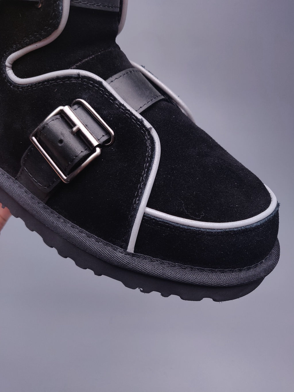 8358 Glow-in-the-Dark Moto Snow Boots – Black (In Stock)