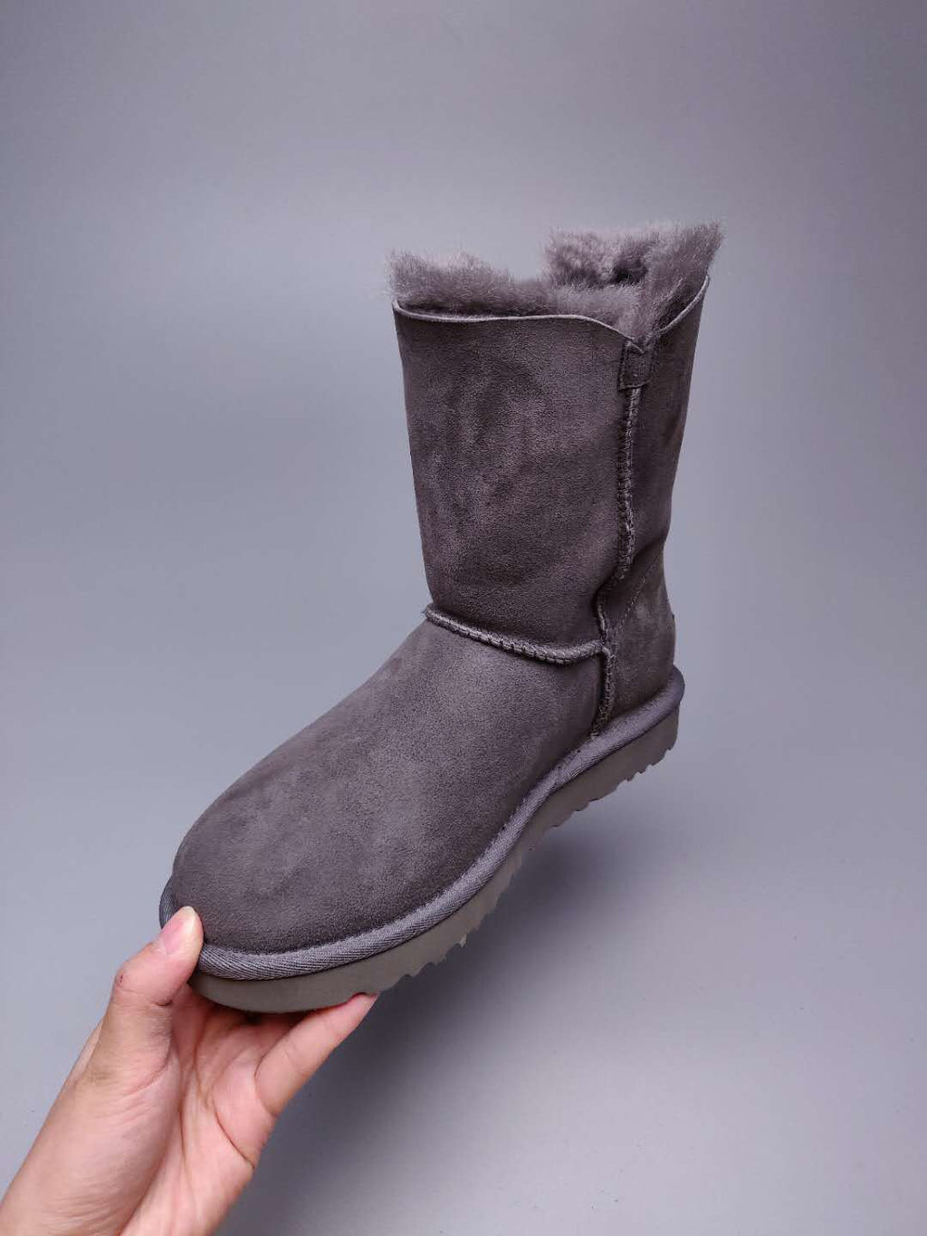 2480 Side-Zip Mid-Calf Boots – Grey (In Stock)