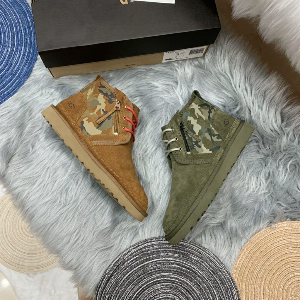 4193 Color-Block Camo Men’s Boots – Chestnut (In Stock)
