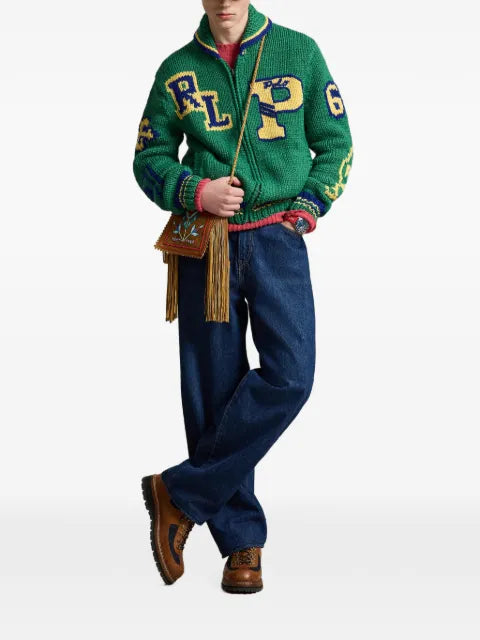 Polo Ralph Lauren varsity-inspired wool full-zip jumper