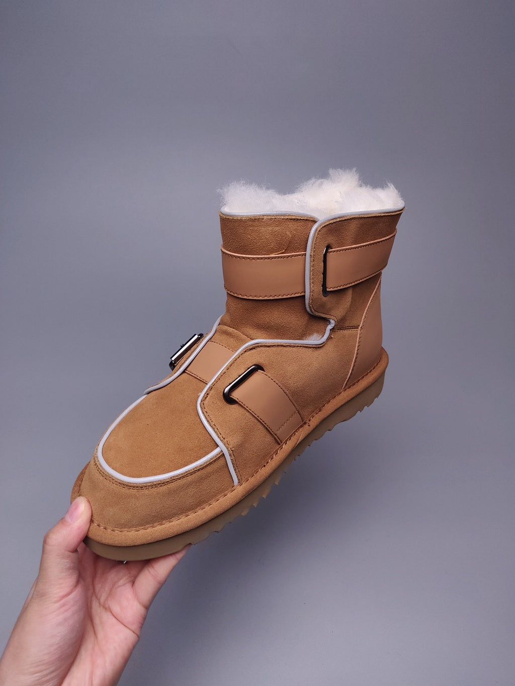 8358 Glow-in-the-Dark Moto Snow Boots – Chestnut (In Stock)