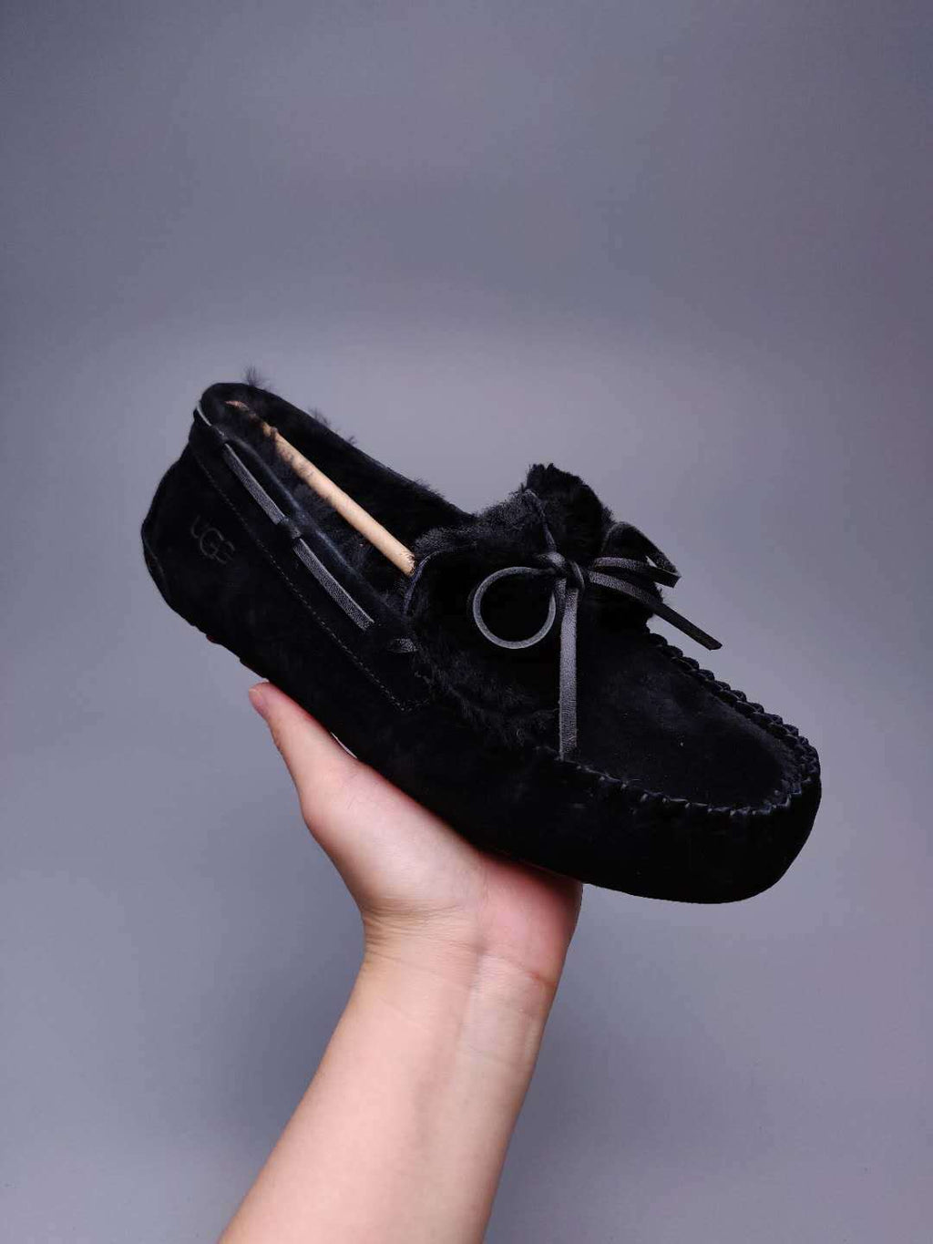 8913 Double Bow Loafers – Black (In Stock)