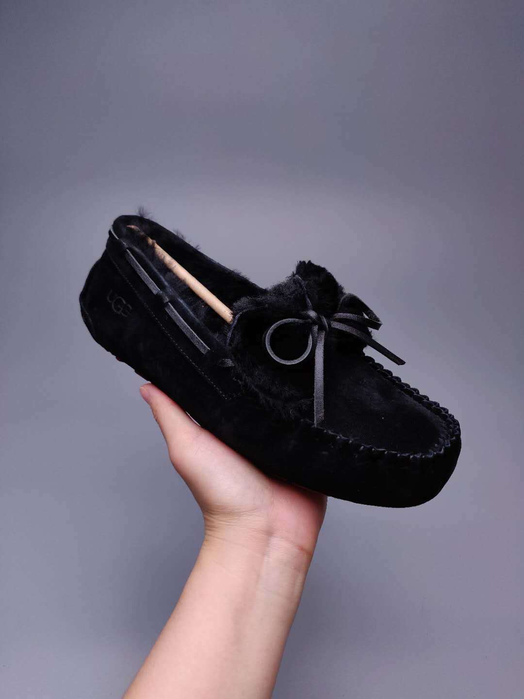8913 Double Bow Loafers – Black (In Stock)