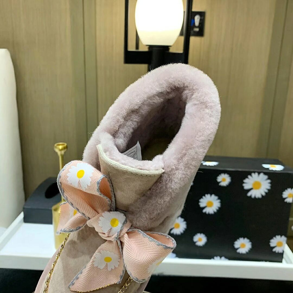 7888 Daisy Chain Ribbon Boots – Dusty Pink (In Stock)