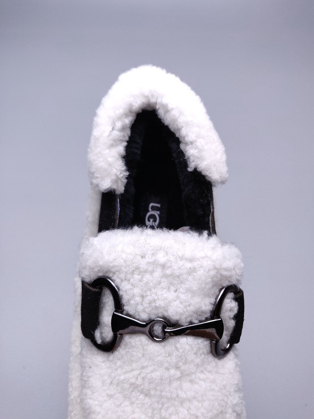 9727 Teddy Curly Loafers – White (In Stock)