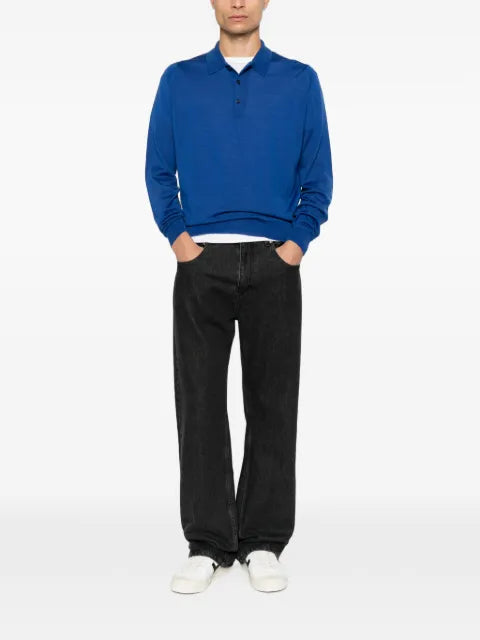 John Smedley Belper long-sleeve polo sweater
