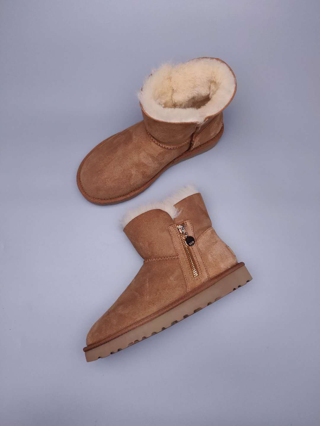 2481 Side-Zip Ankle Boots – Chestnut (In Stock)