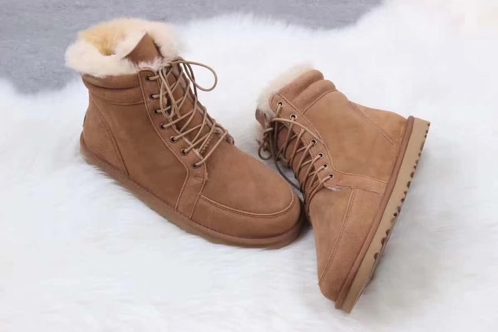 097 Versatile Fur-Lined Martin Boots – Chestnut