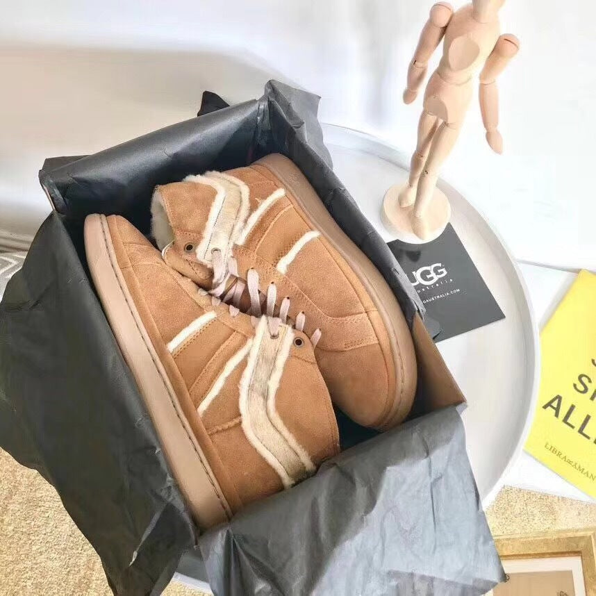 4473 California Hi-Top Sneaker 2.0 – Lace-Up Shearling Edition (Chestnut Brown)