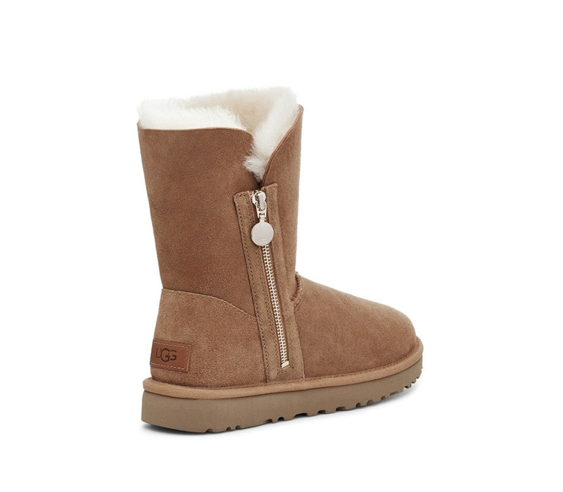 2480 Side-Zip Mid-Calf Boots – Chestnut (In Stock)
