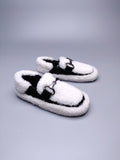 9727 Teddy Curly Loafers – White (In Stock)