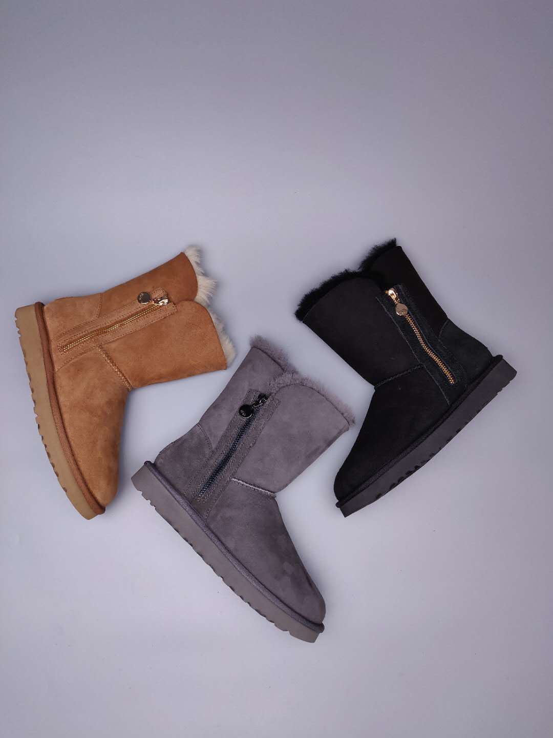 2480 Side-Zip Mid-Calf Boots – Chestnut (In Stock)
