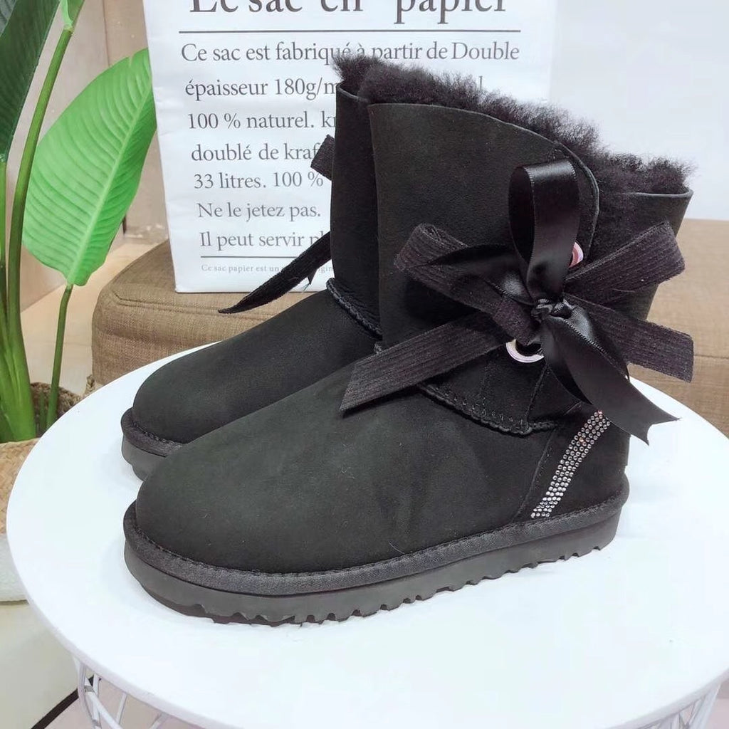 6186 Premium Fur-Lined Shoes – Black