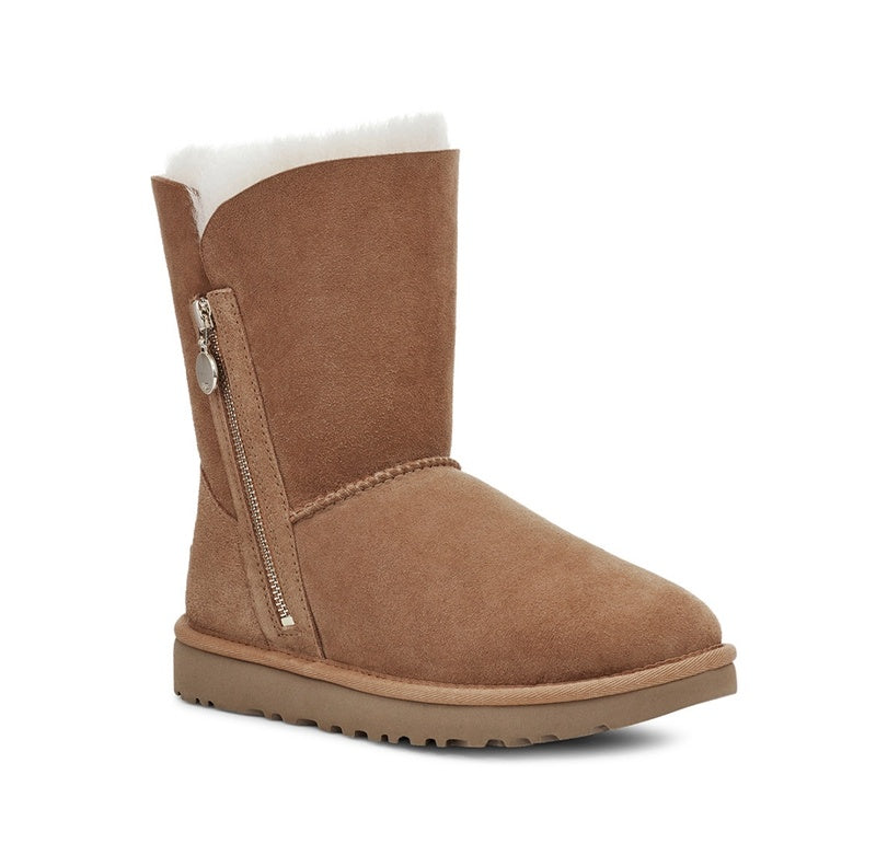 2480 Side-Zip Mid-Calf Boots – Chestnut (In Stock)