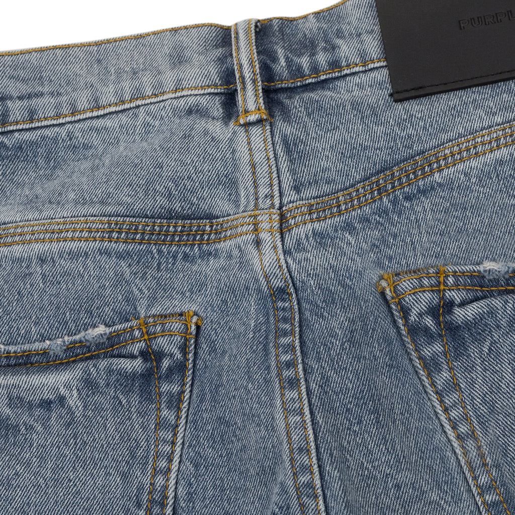 Mid Indigo Super Stack Flare Jeans