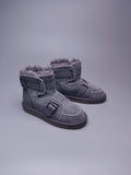 8358 Glow-in-the-Dark Moto Snow Boots – Grey (In Stock)