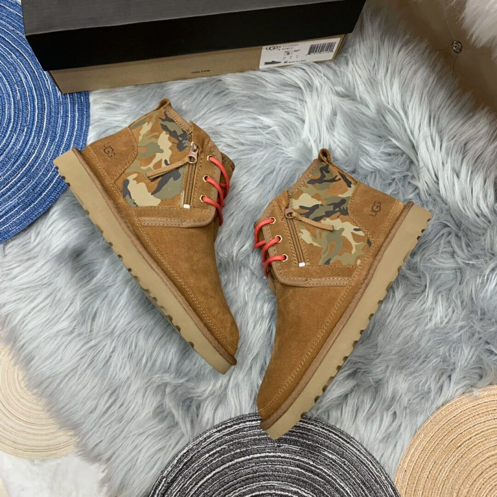4193 Color-Block Camo Men’s Boots – Chestnut (In Stock)