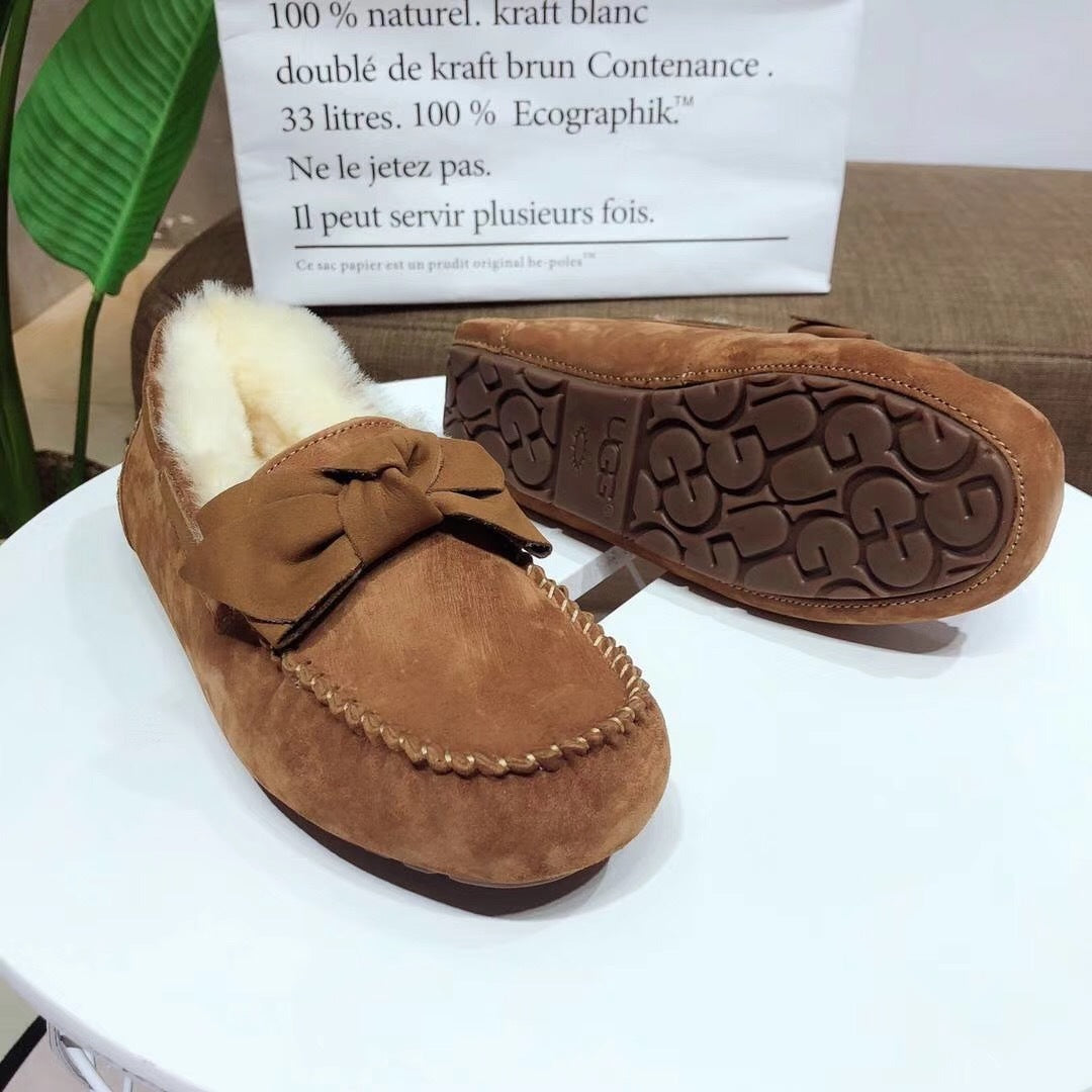 0031 Bow-Tie Driving Loafers – Chestnut