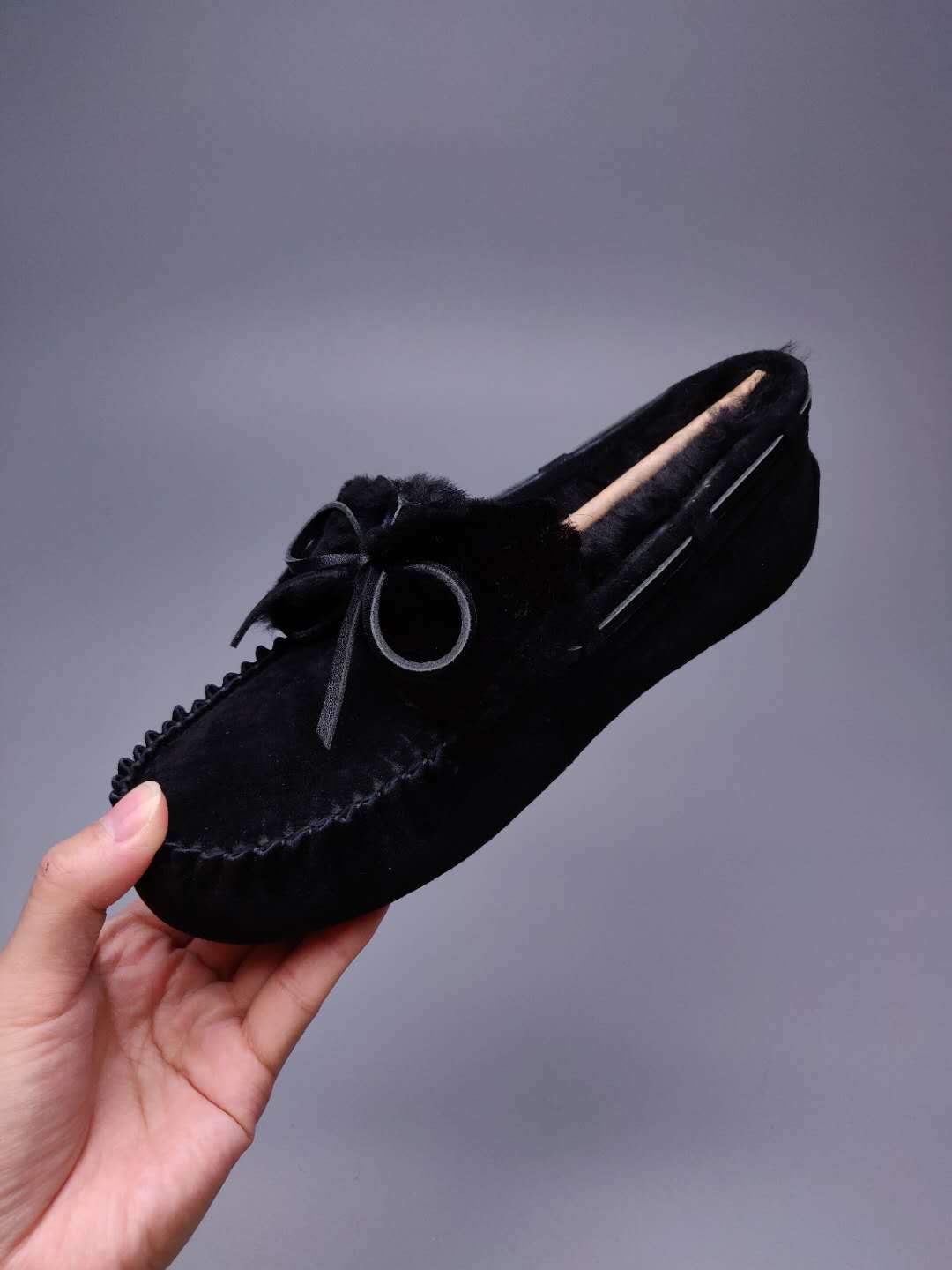 8913 Double Bow Loafers – Black (In Stock)