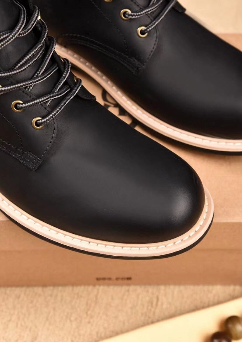 8727 Leather Shoes – Grimsun Series (Black)
