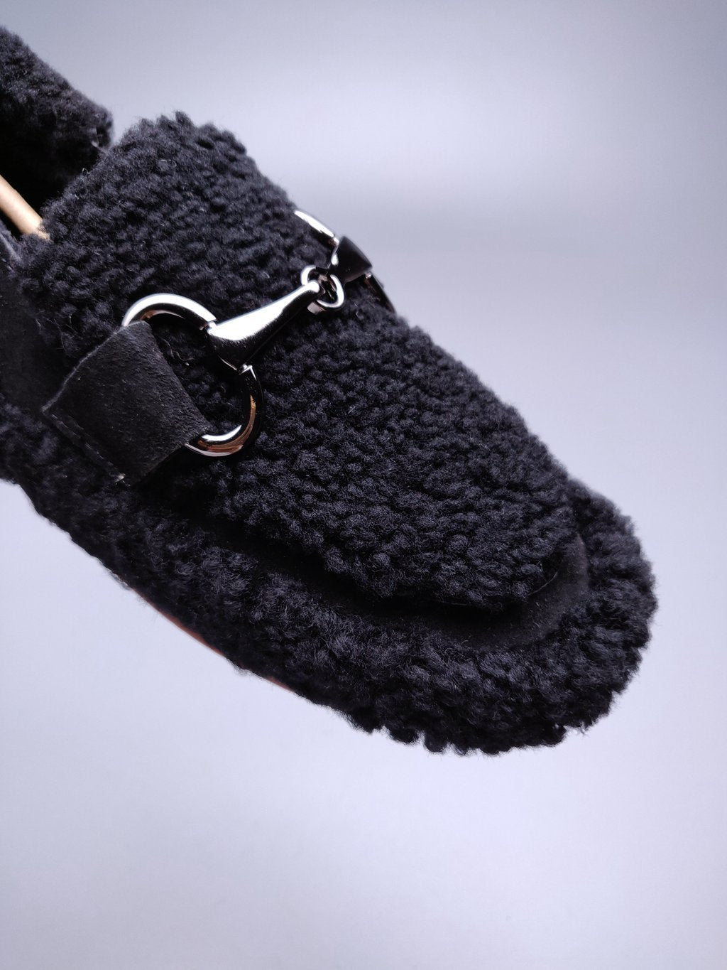 9727 Teddy Curly Loafers – Black (In Stock)