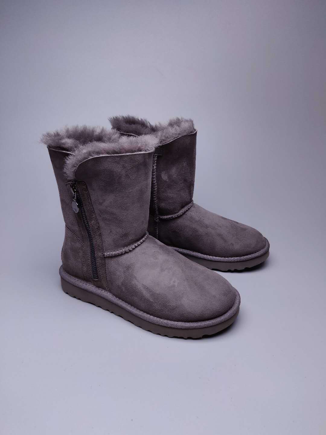 2480 Side-Zip Mid-Calf Boots – Grey (In Stock)
