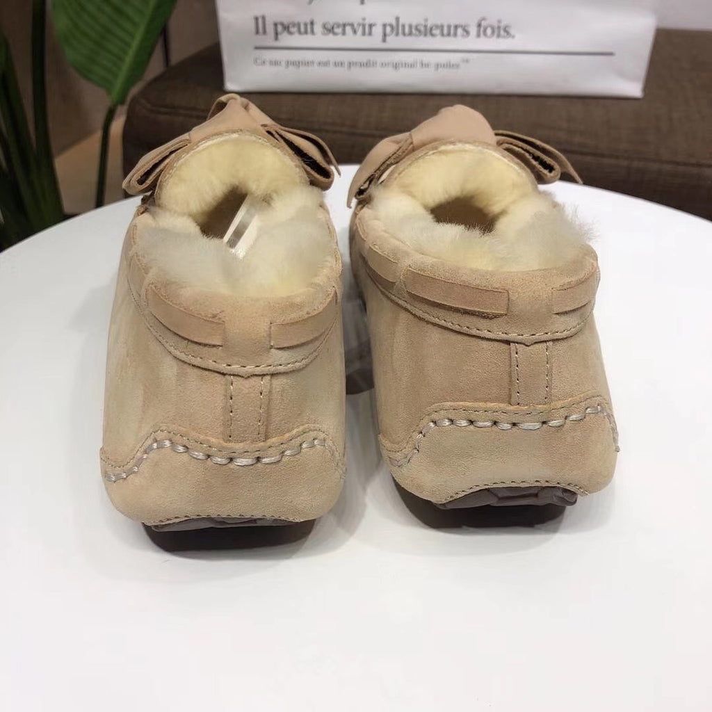 0031 Bow-Tie Driving Loafers – Light Tan