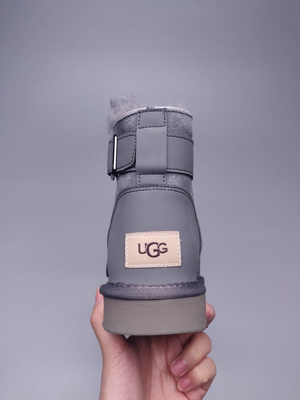 8358 Glow-in-the-Dark Moto Snow Boots – Grey (In Stock)