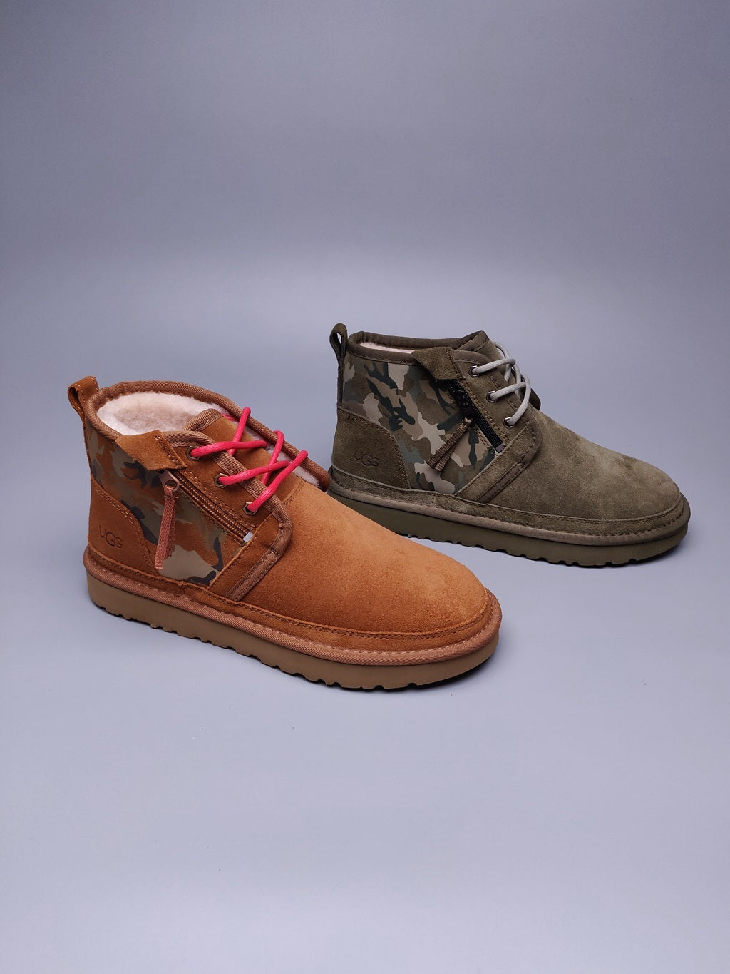 4193 Color-Block Camo Men’s Boots – Army Green (In Stock)