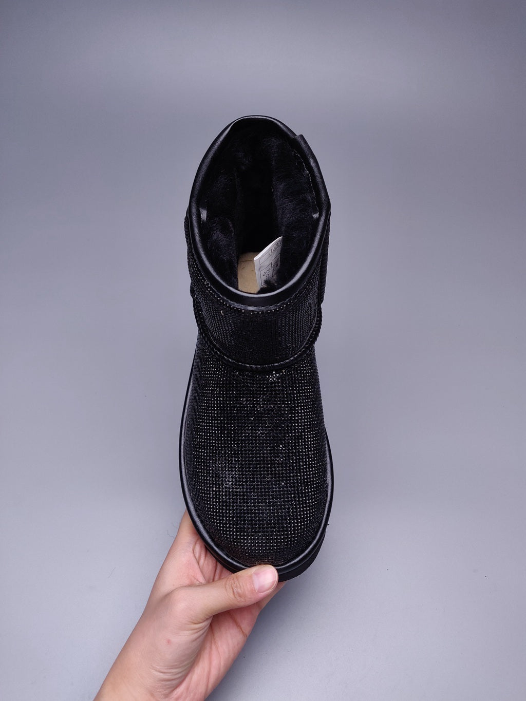 5855 Crystal Rhinestone Shoes – Classic Black