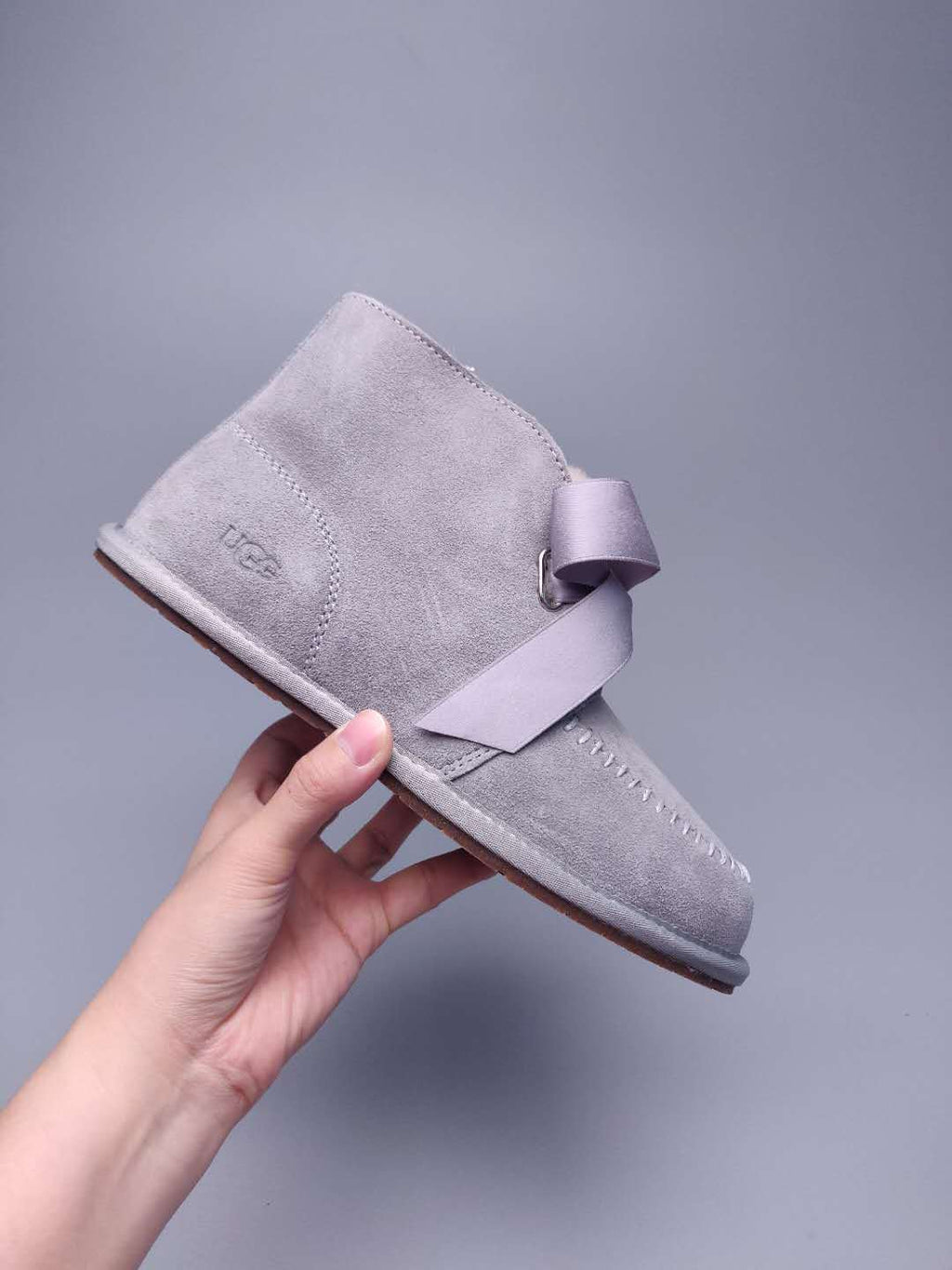 9934 Lace-Up Boots – Light Grey (In Stock)
