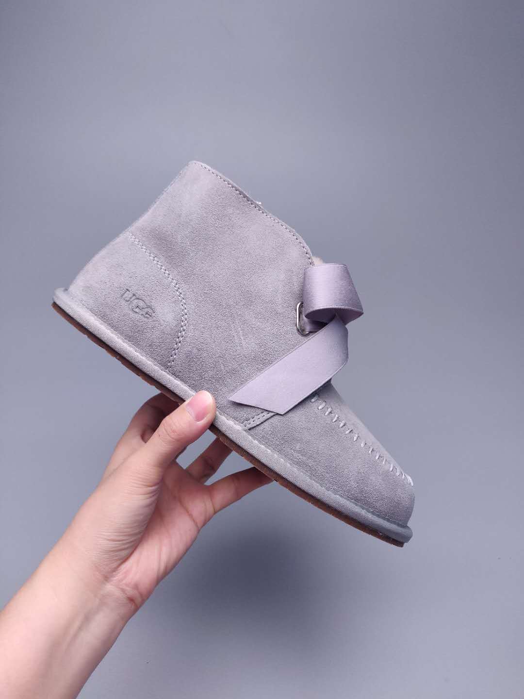 9934 Lace-Up Boots – Light Grey (In Stock)