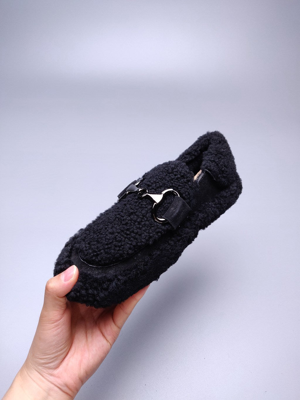 9727 Teddy Curly Loafers – Black (In Stock)